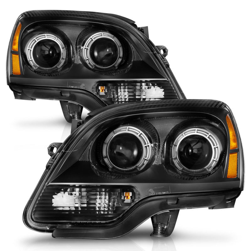 Phares Anzo 99-17 GMC Sierra/Denali Chrome Ambre (avec barres lumineuses C)