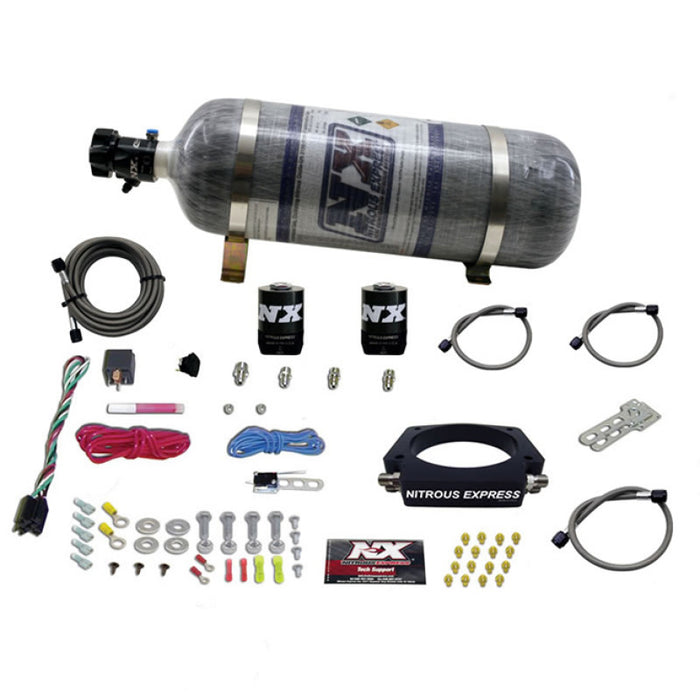 Kit de plaque nitreuse Nitrous Express GM LS 102 mm (50-400 CV) avec bouteille composite de 12 lb