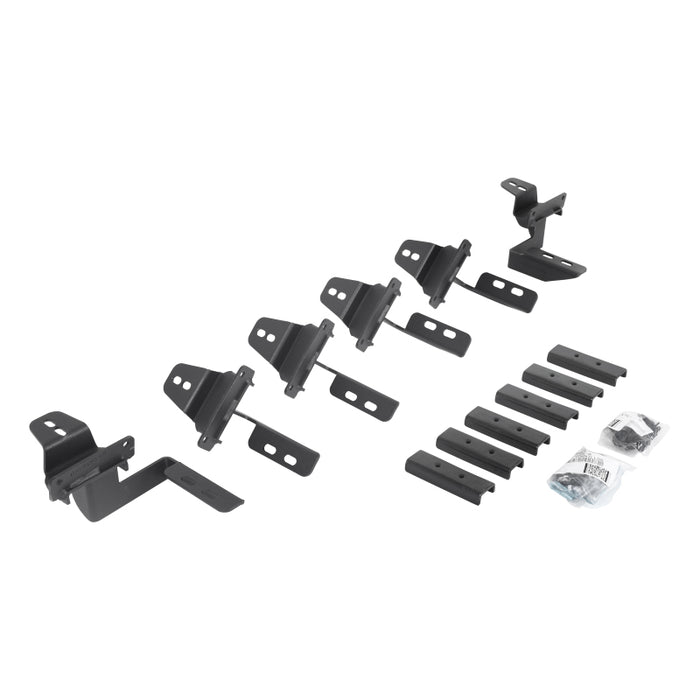 Supports de montage Go Rhino 07-18 Jeep Wrangler JKU 4DR (série V V3/RB10 Slim/RB20 Slim) - Tex. Blk