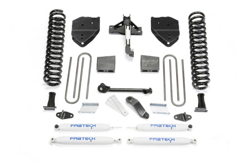 Système de base Fabtech 17-21 Ford F250/F350 4WD à essence 4 pouces avec amortisseurs de performance