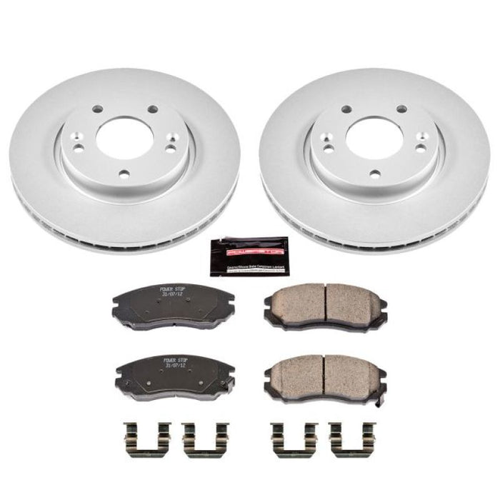 Kit de freins Power Stop 04-06 Hyundai Tiburon avant Z17 Evolution Geomet avec revêtement