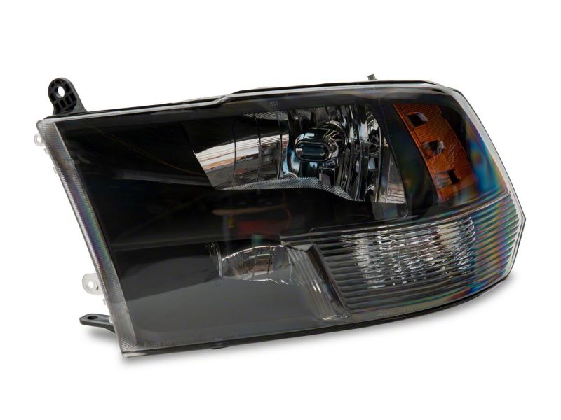 Raxiom 09-18 Dodge RAM 1500 Axial Series Euro Style Headlights w/ Dual Bulb Blk Housing (Clear Lens)