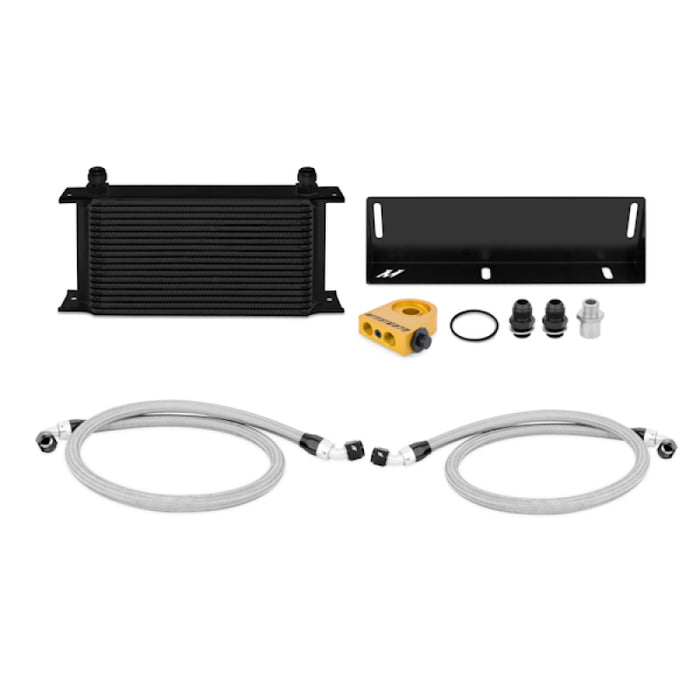 Kit de refroidisseur d'huile thermostatique Mishimoto 79-93 Ford Mustang 5.0L - Noir