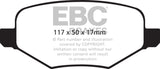 EBC 11-14 Ford Edge 2.0 Turbo Greenstuff Rear Brake Pads