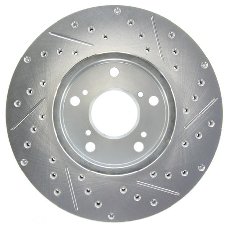 Rotor avant droit fendu et percé StopTech Select Sport 06-08 Honda Civic GX / 98-02 Accord V7