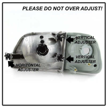 Phares de style OEM xTune 97-03 Ford F-150 4 pièces avec coin - Chrome (HD-JH-FF15097-L-SET-C)