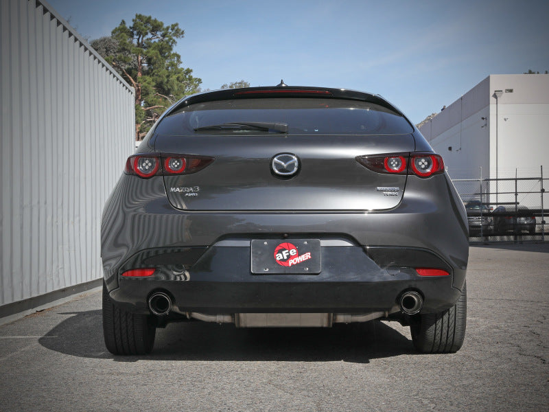 aFe 19-22 Mazda 3 L4 2.5L Takeda 3in to 2-1/2in 304 SS Axle-Back Exhaust w/ Carbon Fiber Tip