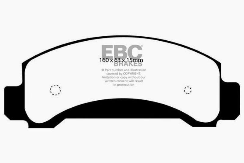 Plaquettes de frein avant EBC 94-97 Ford Aerostar 3.0 Greenstuff