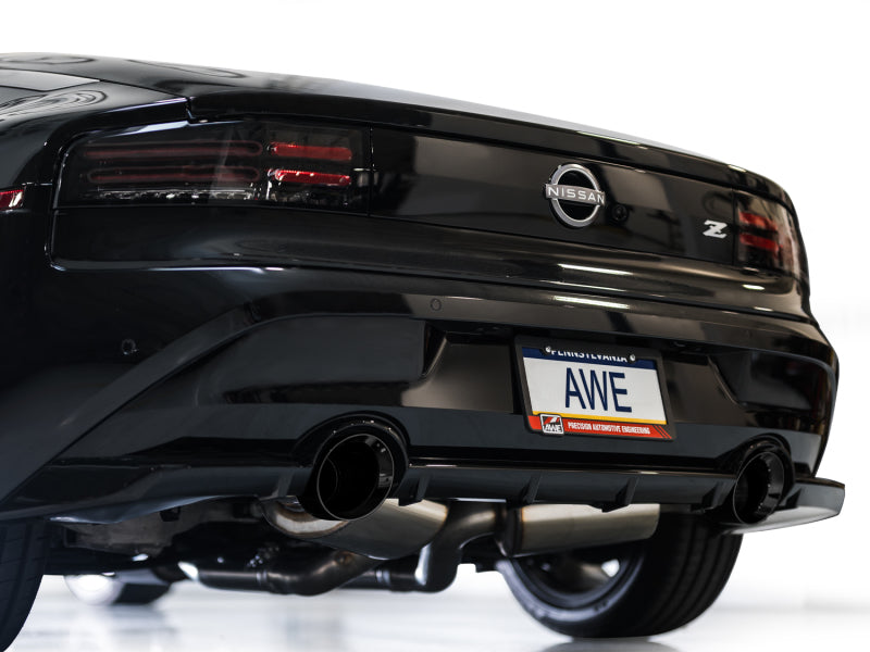 Système d'échappement Catback AWE 2023 Nissan Z RZ34 RWD Track Edition avec embouts noirs diamantés