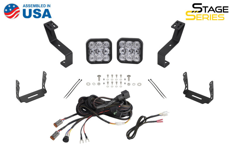 Kit d'éclairage à LED pour pare-chocs SS5 de Diode Dynamics pour Ram 2019 à aujourd'hui - Combo jaune sport