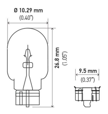 Ampoule à incandescence universelle Hella Clear T3.25 12 V 3 W (MOQ 10)