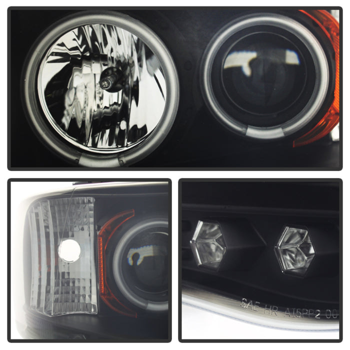 Phares de projecteur Spyder Dodge Ram 1500 02-05 03-05 CCFL Halo LED Blk Smke PRO-YD-DR02-CCFL-BSM