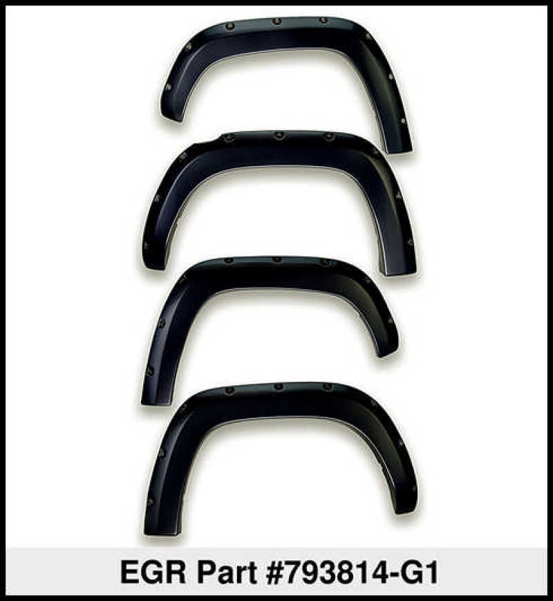 EGR 11-15 Ford Super Duty Bolt-On Look Color Match Fender Flares - Set - Carbon Black