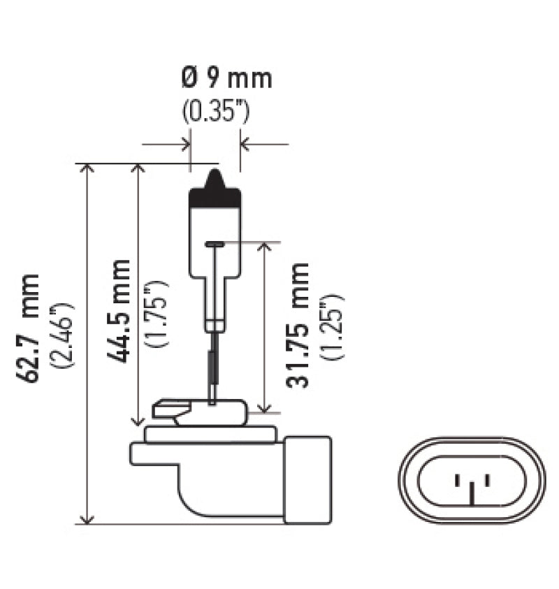 Ampoule Xénon Jaune XY Hella Optilux 881 12V