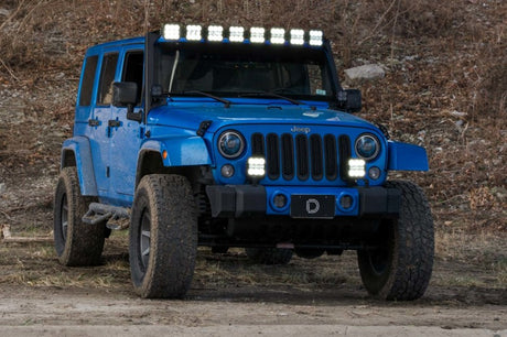 Kit de barre lumineuse combo jaune pour pare-brise Jeep JK SS5 Pro CrossLink de Diode Dynamics