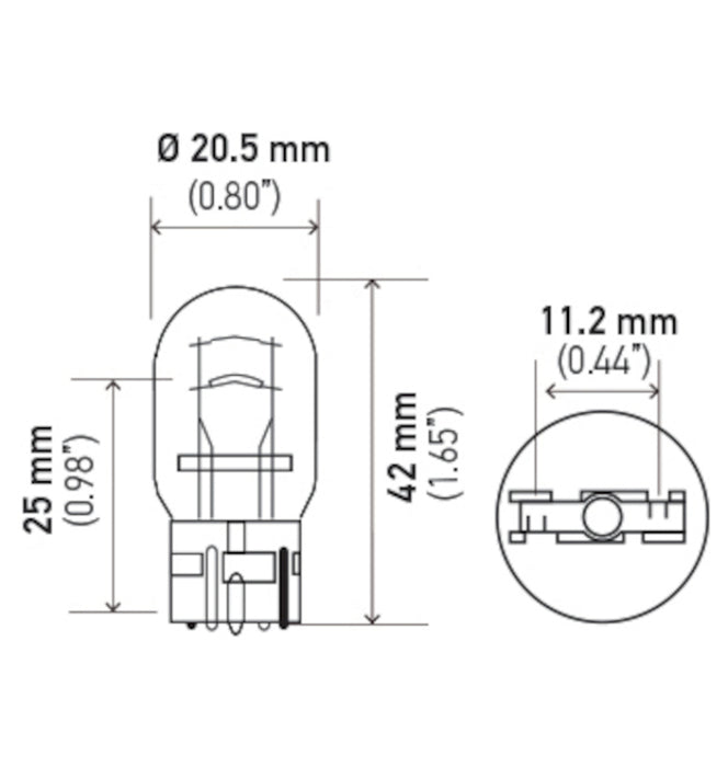 Ampoule Hella 7443 12V 21/5W W3X16q T6.5