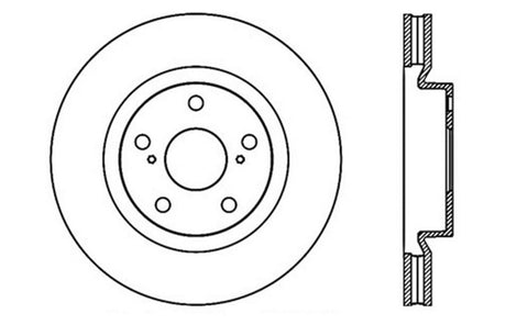 Rotor avant droit fendu et percé StopTech 07-09 Lexus ES 250/ES 300/ ES330/ES350 SportStop