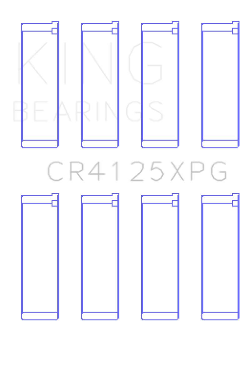 King Subaru EJ20/EJ22/EJ25 (taille de tourillon adaptée à 52 mm). Ensemble de roulements de bielle perforés tri-métal surdimensionnés de 0,5