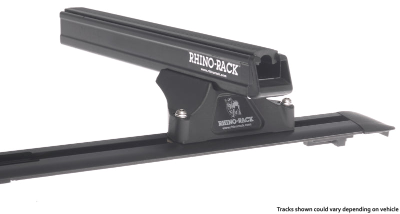 Barres de toit robustes Rhino-Rack RLTP à 2 barres pour Porsche Cayenne 955/957 4 portes SUV 03-10 - Noir