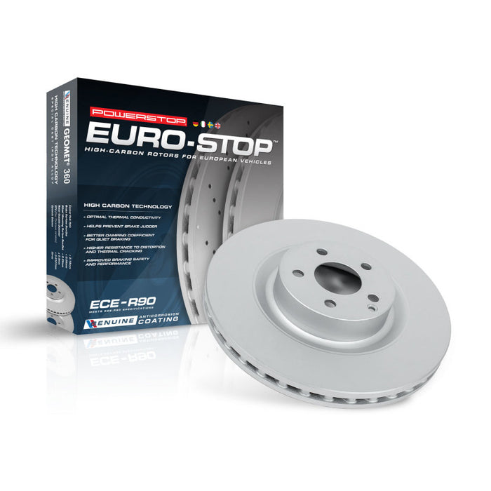 Disque de frein avant Power Stop 12-18 Volvo S60 Evolution à revêtement géométrique à haute teneur en carbone