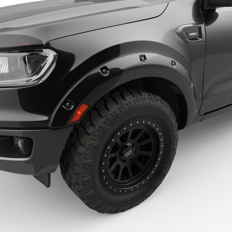 EGR 19-22 Ford Ranger Painted To Code Shadow Traditional Bolt-On Look Fender Flares Black Set Of 4