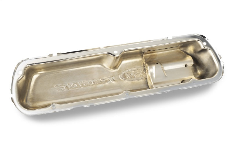 Couvercle de soupape en acier estampé avec logo Ford Racing en relief chromé