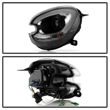 Phares Proj V2 Xénon/HID uniquement pour Spyder Mini Countryman 11-16 - Noir PRO-YD-MCO11HID-BK