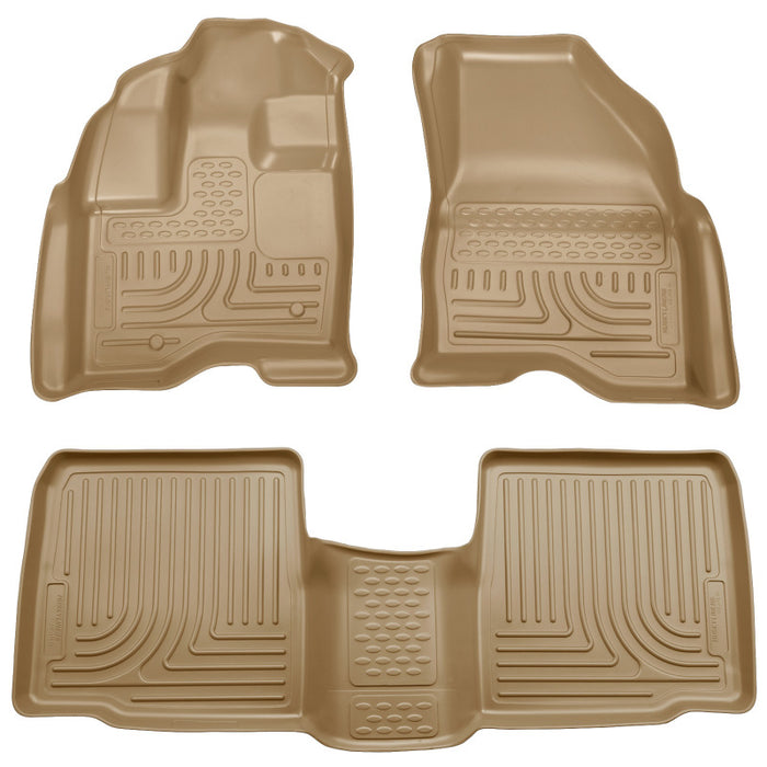 Husky Liners 10-13 Ford Taurus WeatherBeater Combo Tan Floor Liners