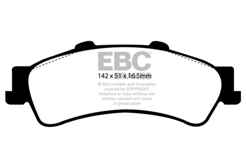 Plaquettes de frein arrière EBC 01-05 Cadillac Deville 4.6 HD Greenstuff