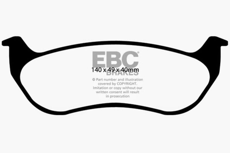 Plaquettes de frein arrière EBC 07-11 Ford Explorer Sport Trac 4.0 Yellowstuff