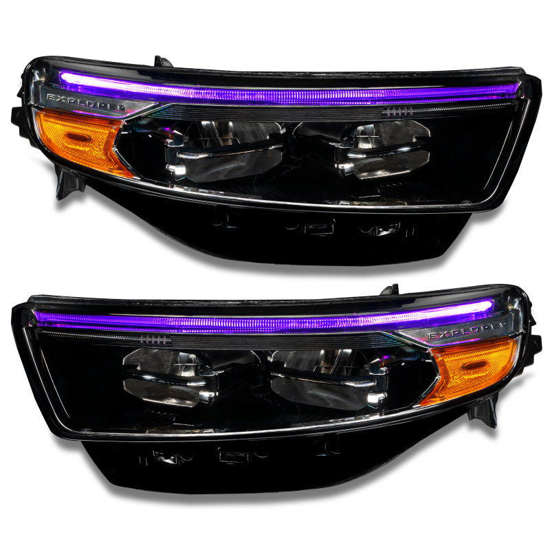Oracle 20-22 Ford Explorer Dynamic RGB Headlight DRL Kit - ColorSHIFT - w/ RF Cntrl