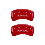 MGP 4 Caliper Covers Engraved Front Pontiac Engraved Rear GXP Black finish silver ch
