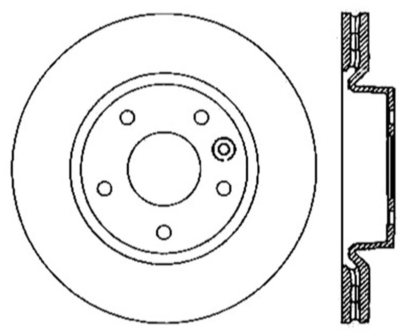 Rotor avant gauche StopTech Sport à fente (CRYO) 06-17 Land Rover Range Rover Sport