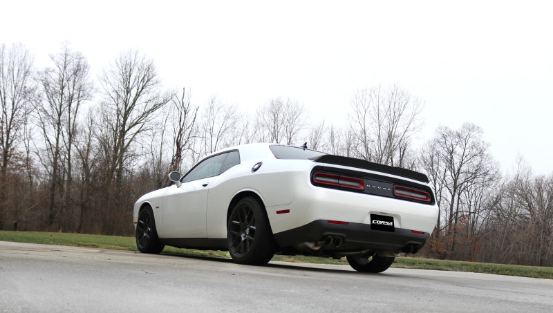 Dodge Challenger Sport Corsa 15-17 Cat-Back Double sortie arrière avec deux embouts Pro-Series polis de 3,5 pouces