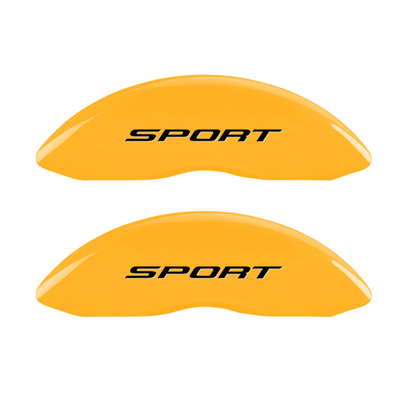 Couvre-étriers MGP 4 gravés avant et arrière sans boulons/Sport 2015 Finition jaune noir ch