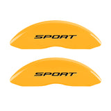 Couvre-étriers MGP 4 gravés avant et arrière sans boulons/Sport 2015 Finition jaune noir ch