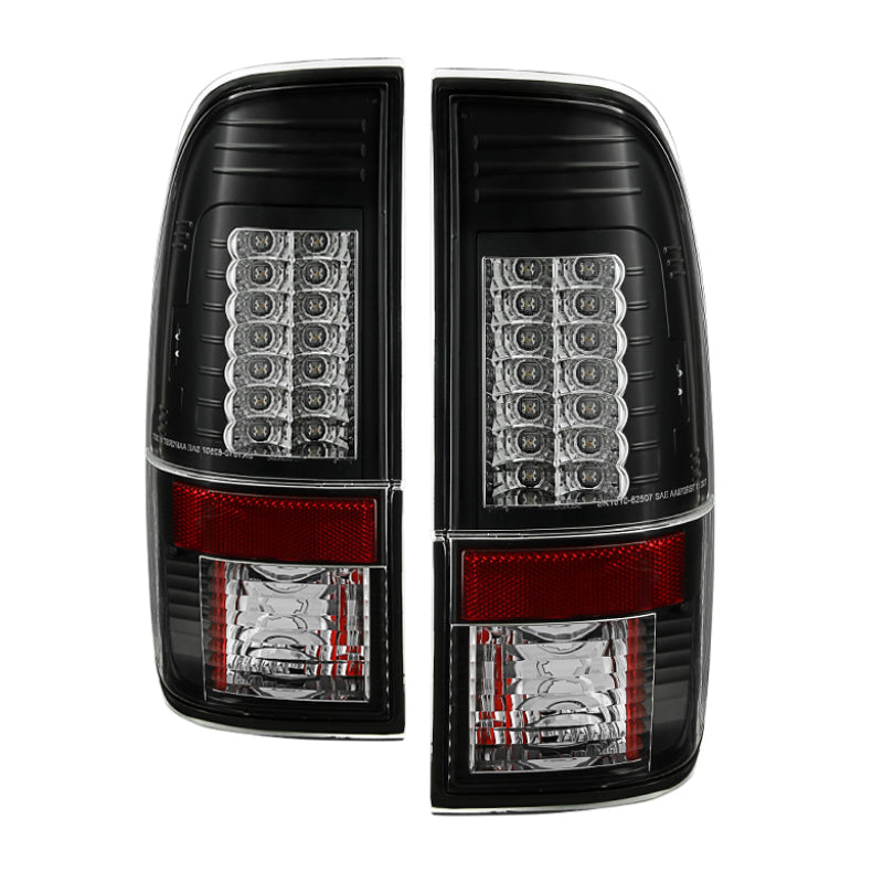 Feux arrière à LED Spyder Ford Super Duty 08-15 Version 2 Noir ALT-YD-FS07-LED-G2-BK