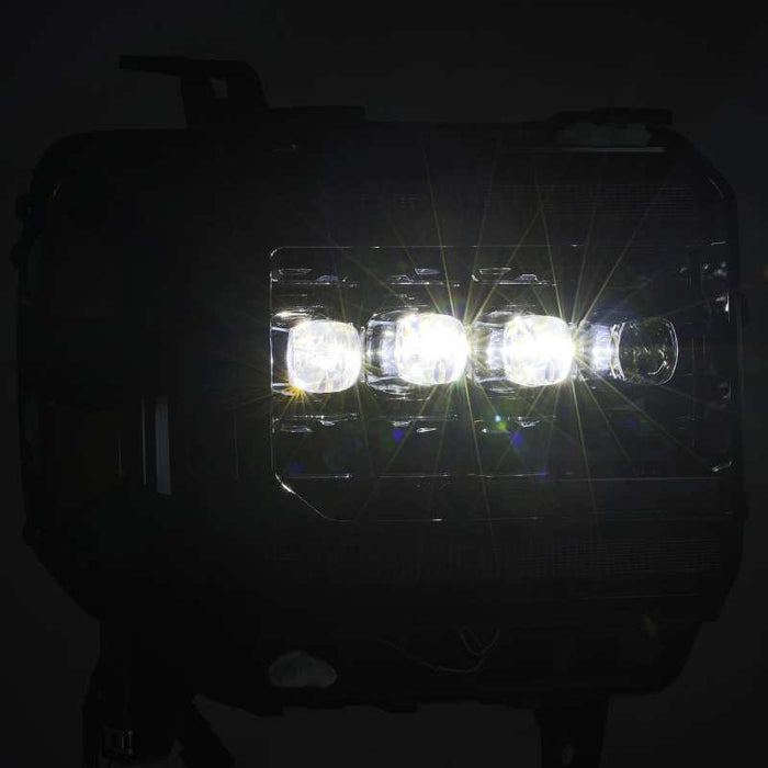 Phares à LED AlphaRex 14-18 GMC Sierra NOVA Projecteur Plnk Style Alpha Blk avec lumière active/signal séquentiel/DRL