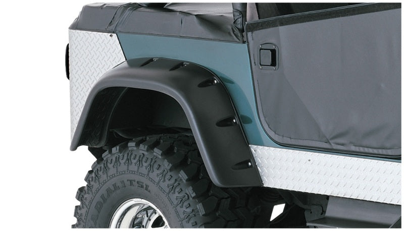 Élargisseurs de style découpé Bushwacker 59-83 Jeep CJ5 4 pièces - Noir