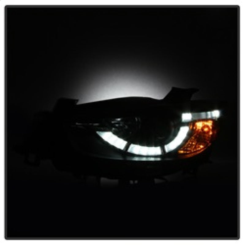 Phares de projecteur Spyder Mazda CX-5 13-15 - DRL LED - Noir PRO-YD-MCX513-DRL-BK