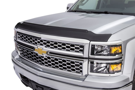 AVS 15-18 GMC Sierra 2500 (Excl. Induct Hood) Aeroskin II Textured Low Profile Hood Shield - Black