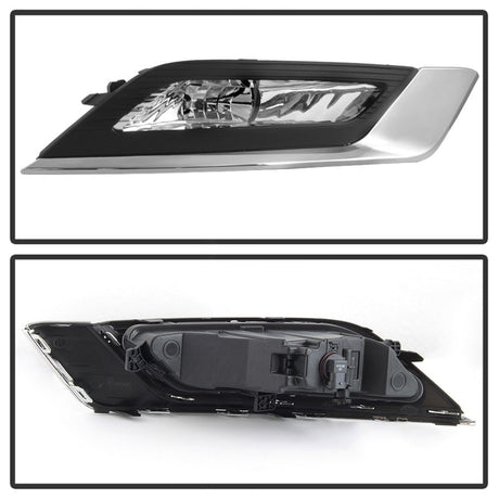 Feux antibrouillard OEM Spyder 17-18 Ford Fusion avec interrupteur et couvercle - Transparent (FL-FFUS17-C)