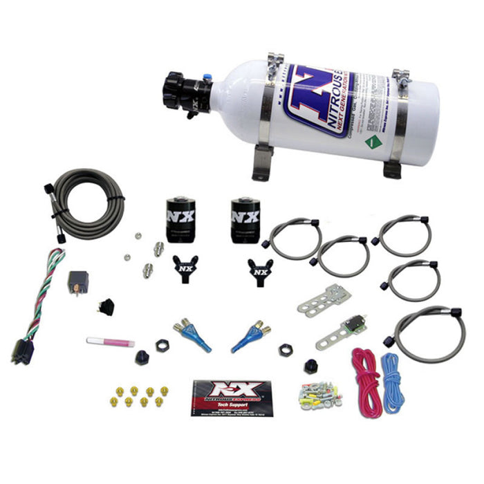 Kit d'azote à double buse Nitrous Express 92-95 Dodge V8 TBI (50-125 CV) avec bouteille de 5 lb