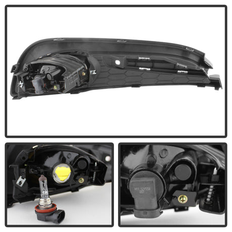 Feu antibrouillard Spyder Honda Civic 2013-2014 4 portes OEM avec interrupteur jaune FL-HC2013-4D-Y
