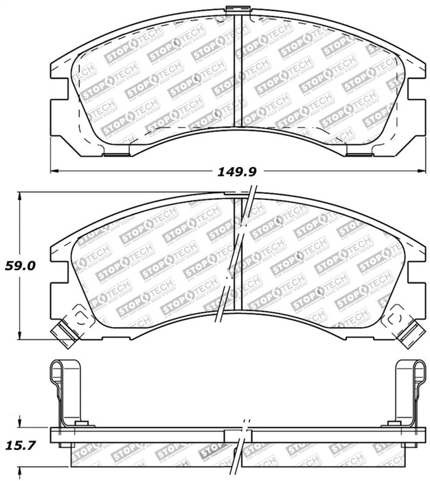 StopTech Performance Eagle Talon 93-99 4WD / Mitsubishi Diamante 92-04 / Mitsubishi Eclipse 6/92-99