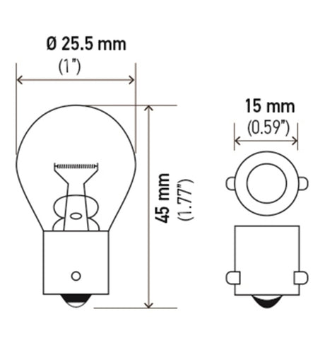 Ampoule Hella 93 12V 13W BA15s S8