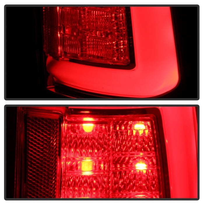 Feux arrière à DEL Spyder 13-14 Dodge Ram 1500 - Rouge transparent ALT-YD-DRAM13V2-LED-RC