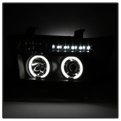 Phares de projecteur Spyder Toyota Tundra 07-13 CCFL Halo LED Blk PRO-YD-TTU07-CCFL-BK