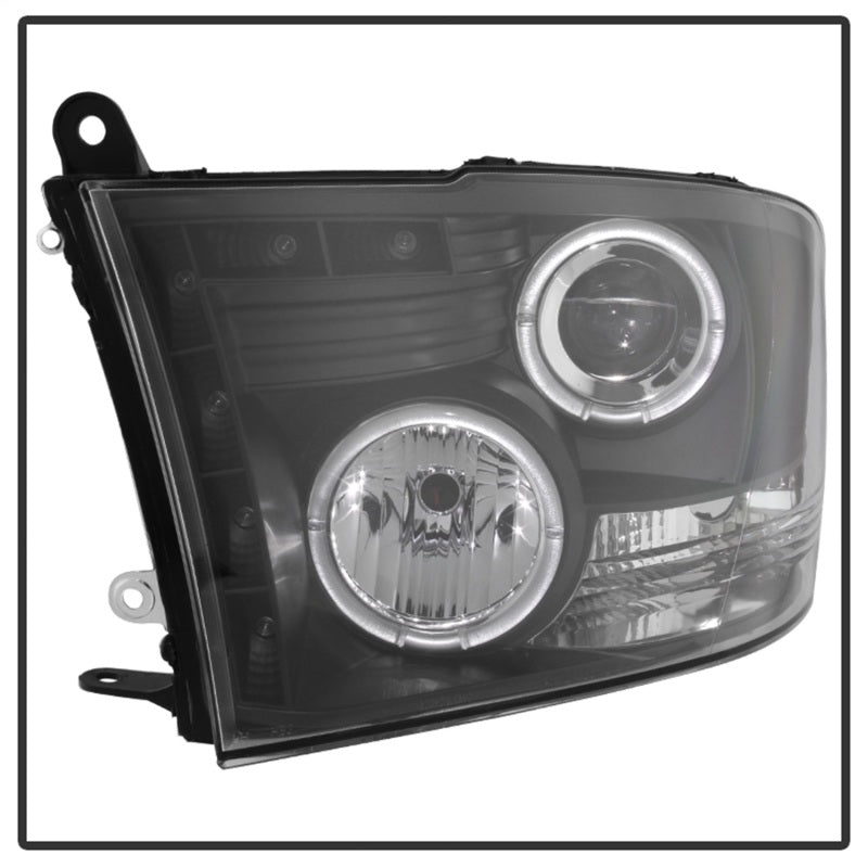 Phares de projecteur Spyder Dodge Ram 1500 09-14 10-14 Halogène-LED Halo LED - Noir PRO-YD-DR09-HL-BK