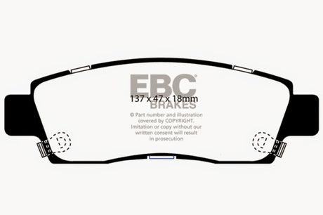 Plaquettes de frein arrière EBC 03-05 Buick Rainier 4.2L Bluestuff